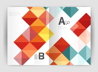 Minimalistic square brochure or leaflet business template