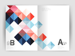 Fototapeta premium Square annual report brochure a4 print template