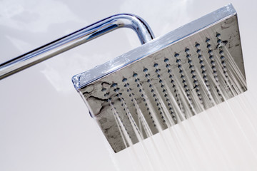 Italian shower in a modern bathroom
