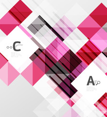 Modern geometrical square banner, minimalistic abstract background