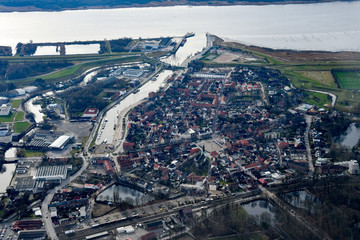 The north of Germany and Hamburg from above