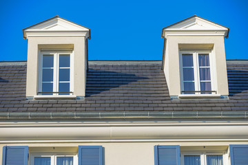 Residental Building on sky background. Exterior
