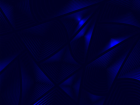 Volumetric figures of arbitrary shape on a blue background.