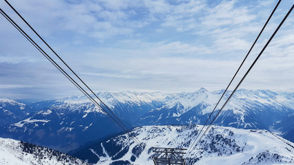 Berglandschaft im Winter in Mayrhofen Tirol
