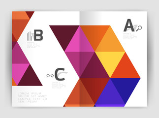 Modern triangle print template