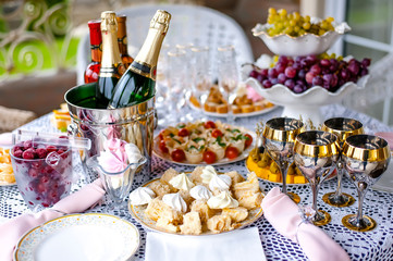 Decorated festive table