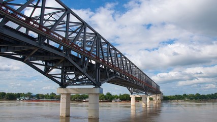 Pakokku Bridge across Ayayanwaddy River in Mandalay, Myanmar