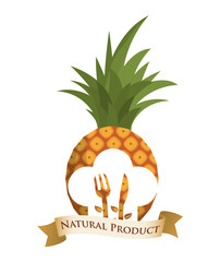 pineapple diet food natural product vector illustration eps 10
