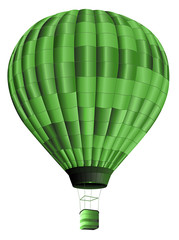 Green hot air balloon