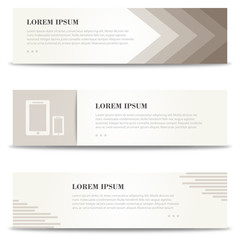 Banners for print, Minimalistic Banners set, flyers, brochure business concept