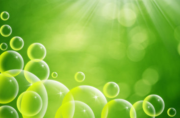 bubbles in green