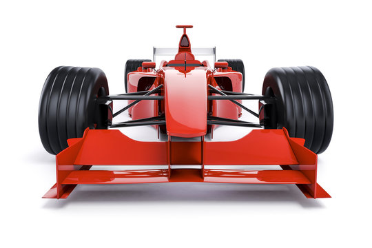 3d F1 Race Car On White Background