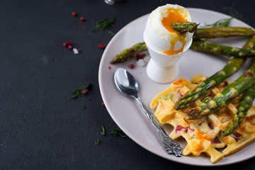 boiled egg and asparagus