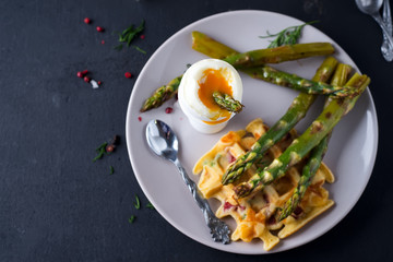 boiled egg and asparagus