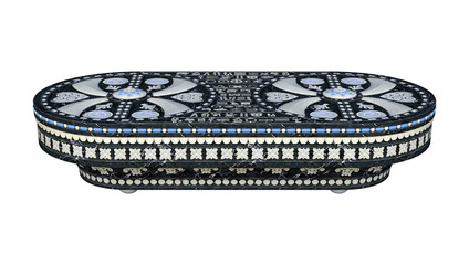 3D Rendering Ancient Sarcophagus on White