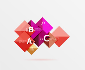 Square geometric abstract background