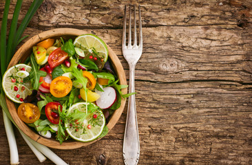 Healthy fresh salad on the table 