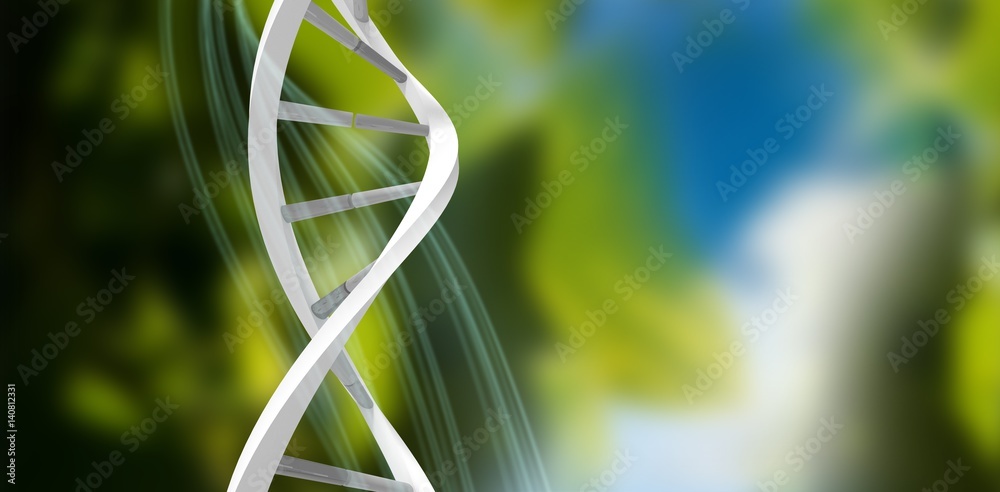 Sticker Composite image of image of dna helix