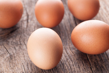 Eggs on a table