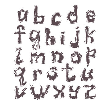 vector letters of latin alphabet