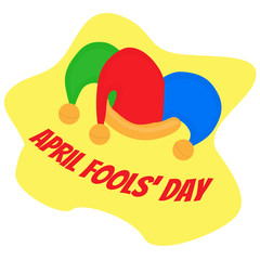 April fool's day on yellow background