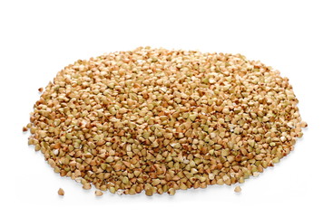 Buckwheat isolated on white background, top view