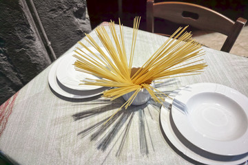 detail of italian pasta