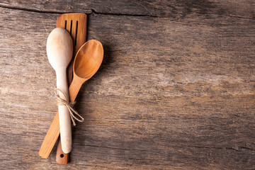Rustic wooden spoons