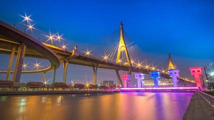Fototapeta na wymiar Bhumibol Bridge at THAILAND