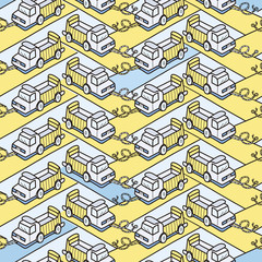 Padrão sem emenda de caminhões