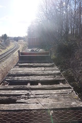 Abandoned freight railcar at Tanfield