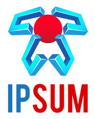 Abstract, robotics vector logo template