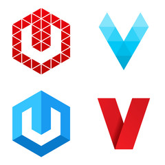 Letter V - Logo Set