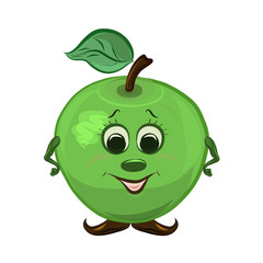  Funny funny smiling apple with a face