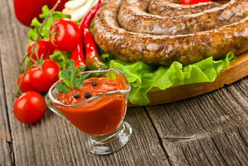 tomato sauce with sausage