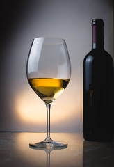 a glass of wine