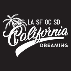 California inscription with palm tree.