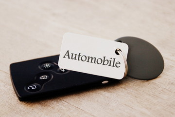 carte de démarrage d'automobile,concept sur étiquette