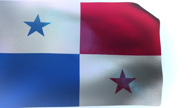Panama flag blowing in the wind waving wave