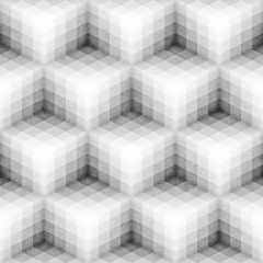 Seamless Monochrome Pattern. Grungy Geometric Shapes Tiling.