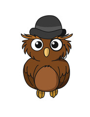 Funny Owl in hat