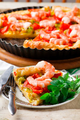 Shrimp and Leek Savory Pie
