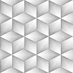 Seamless Monochrome Pattern. Grungy Geometric Shapes Tiling.