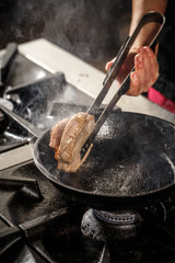 Chef fried pork steak