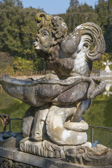 Fototapeta na wymiar fountain gargoyle at the Boboli Gardens in Florence, Italy