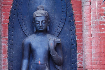 Statue of Hindu Lord Hanuman in Rishikesh. India