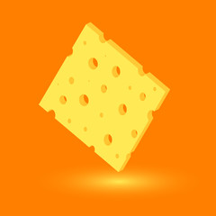 Cheese. Abstract 3D illustration of cheese. Vector illustration.