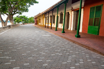 Obraz premium Historic Colonial Street in Mompox