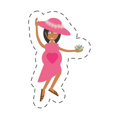 pregnant woman maternity pretty vector illustration eps 10