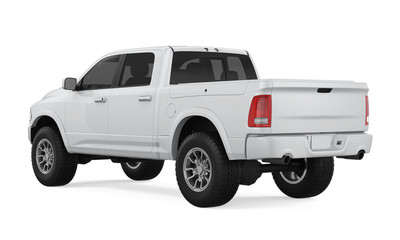 Silver Pickup Truck Isolated © nerthuz